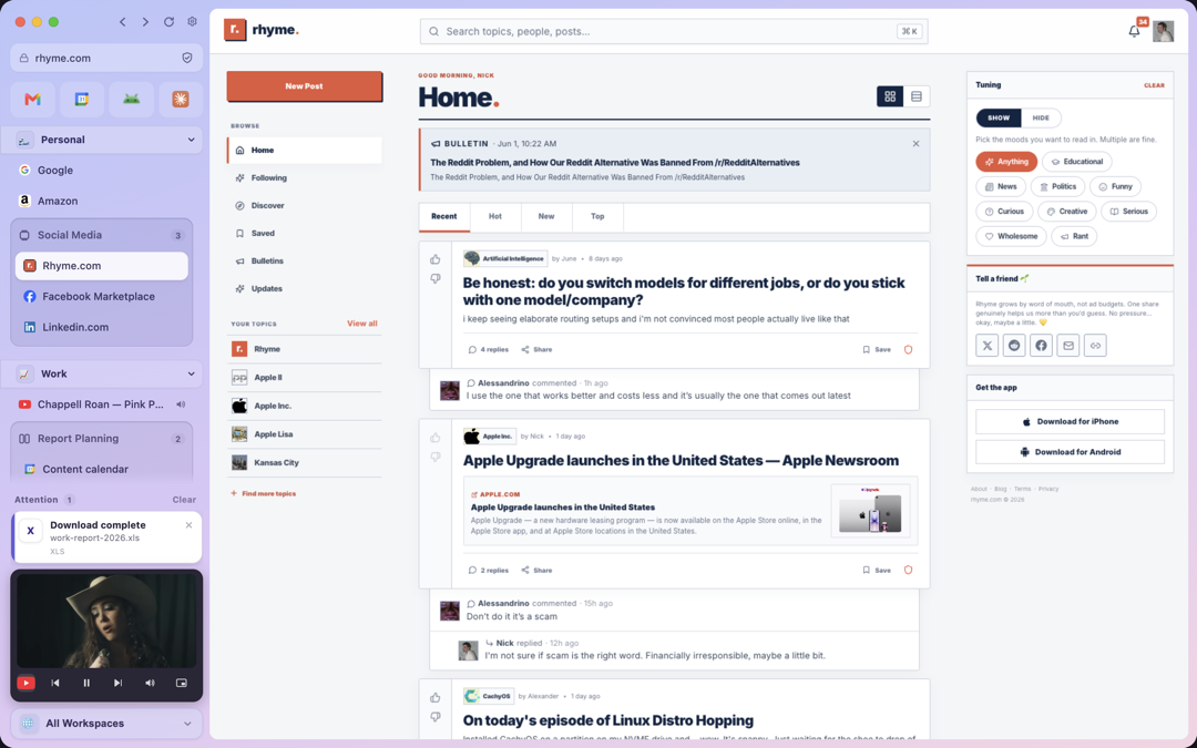 Viola, a calm browser by the makers of Charlie
